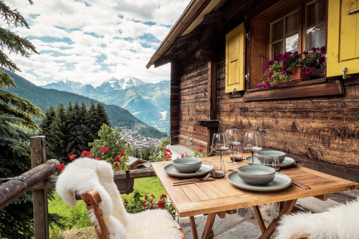 Cosy Chalet With Panoramic Views In Verbier Pensionat Exteriör bild