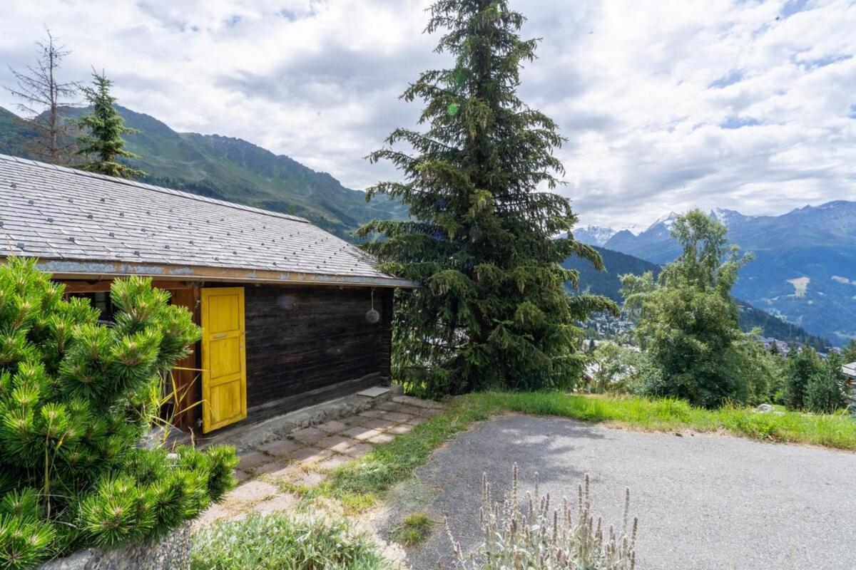 Cosy Chalet With Panoramic Views In Verbier Pensionat Exteriör bild